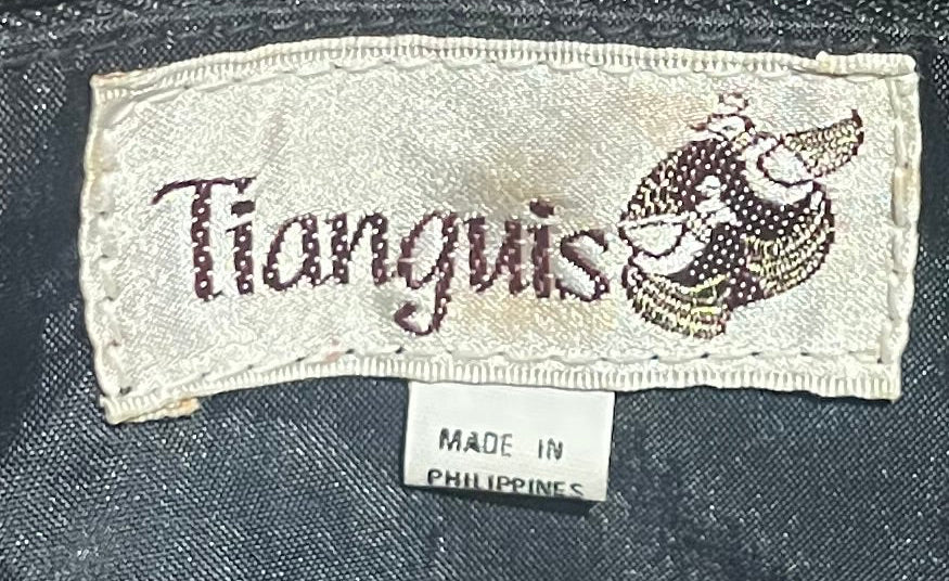 Vintage Tanguis Navy Suede Sculptural Crossbody Bag