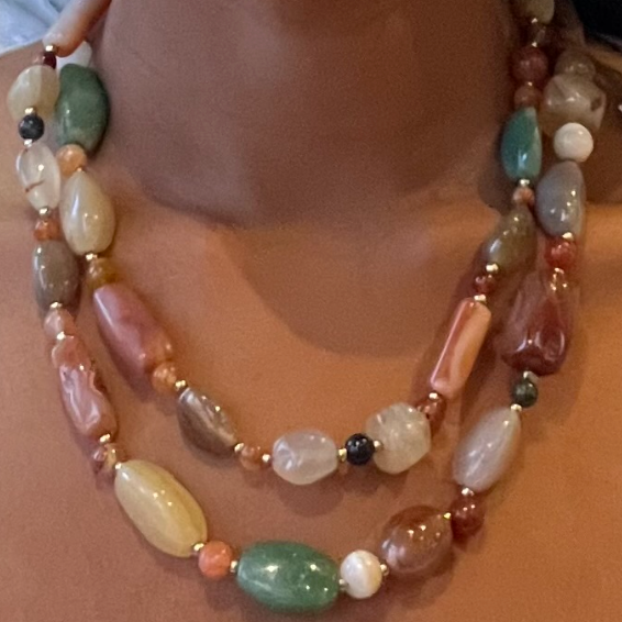 Boho Natural Stone Necklace