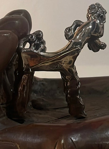 Sterling Silver Vintage Poodle Brooch