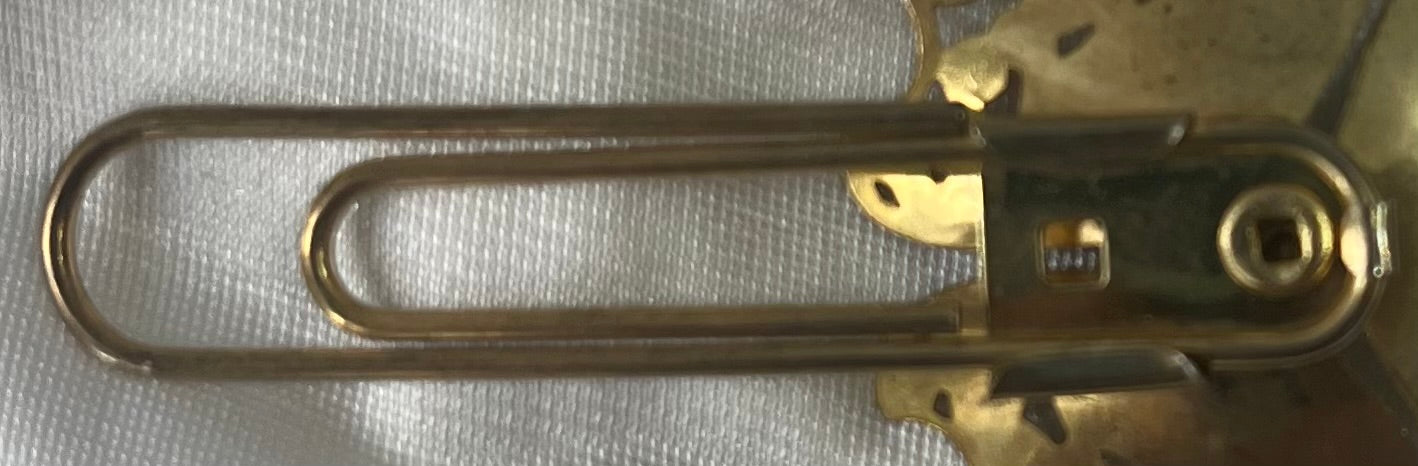 Vintage Gold Tone Victorian Revival Style Scarf Clip
