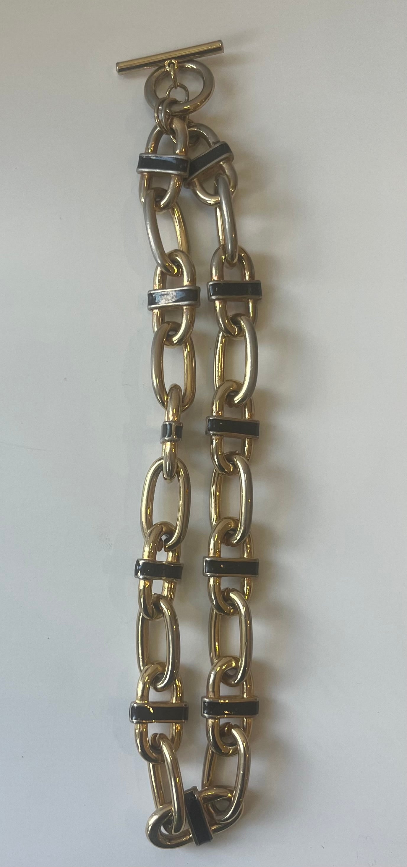 Vintage Two-Tone Chunky Link Necklace