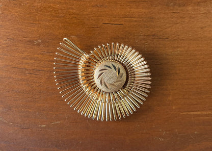 Vintage Gold Sunburst Scarf Clip, Western Germany