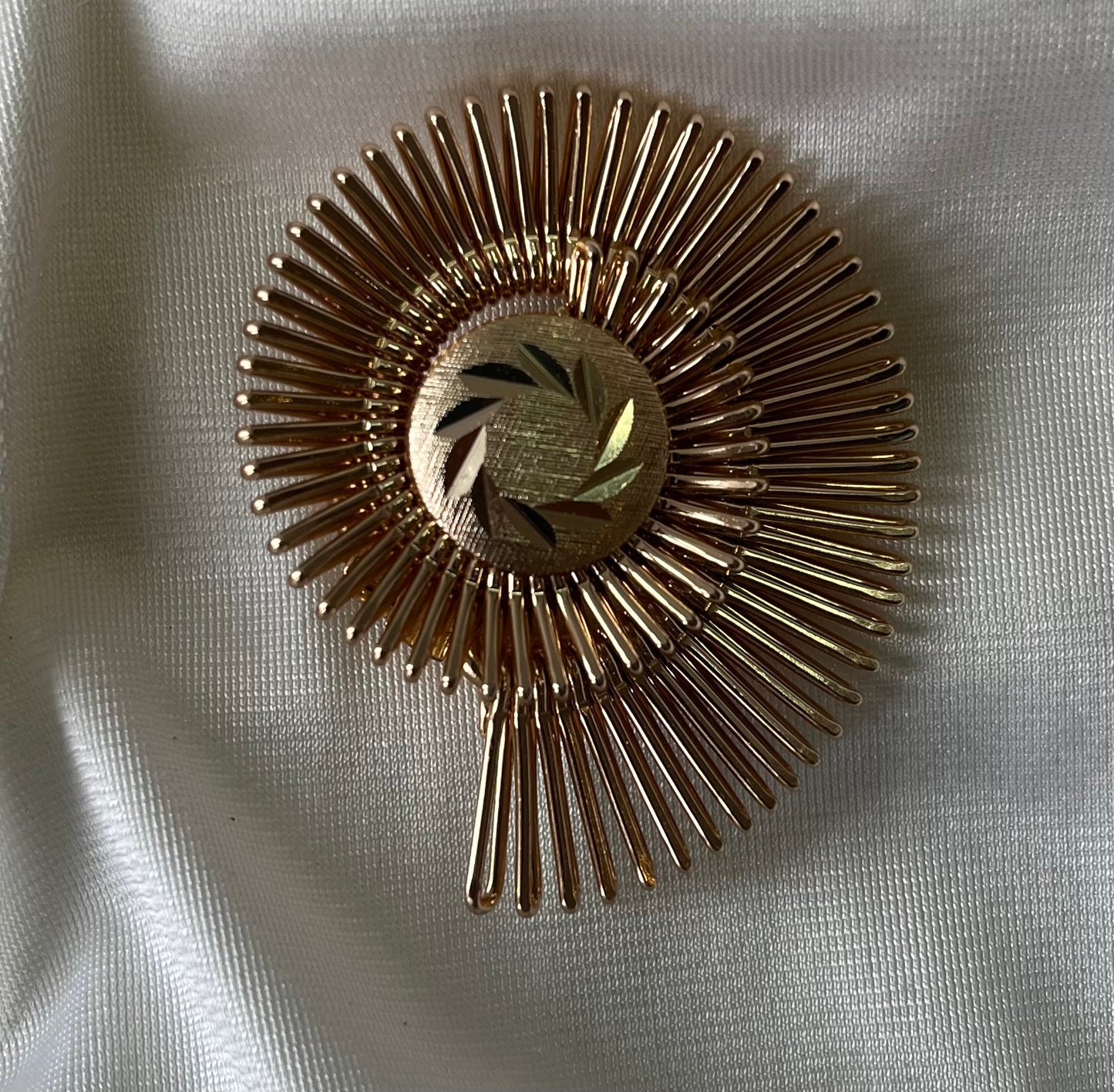 Vintage Gold Sunburst Scarf Clip, Western Germany