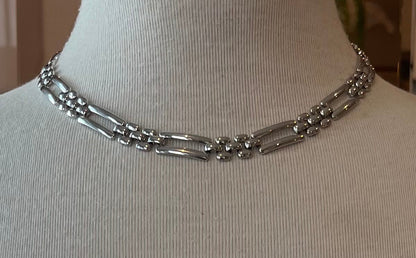 Vintage Monet Silver Tone Link Necklace