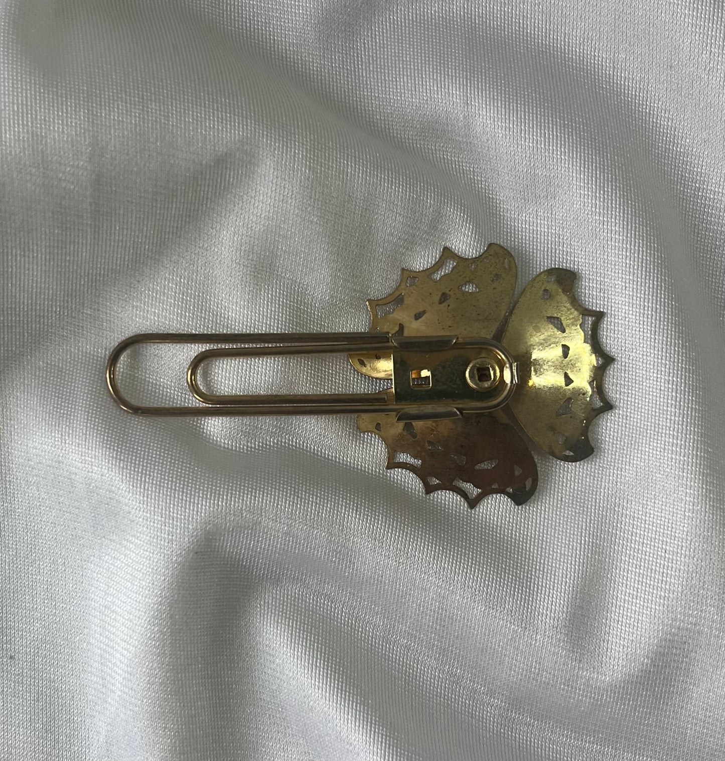 Vintage Gold Tone Victorian Revival Style Scarf Clip
