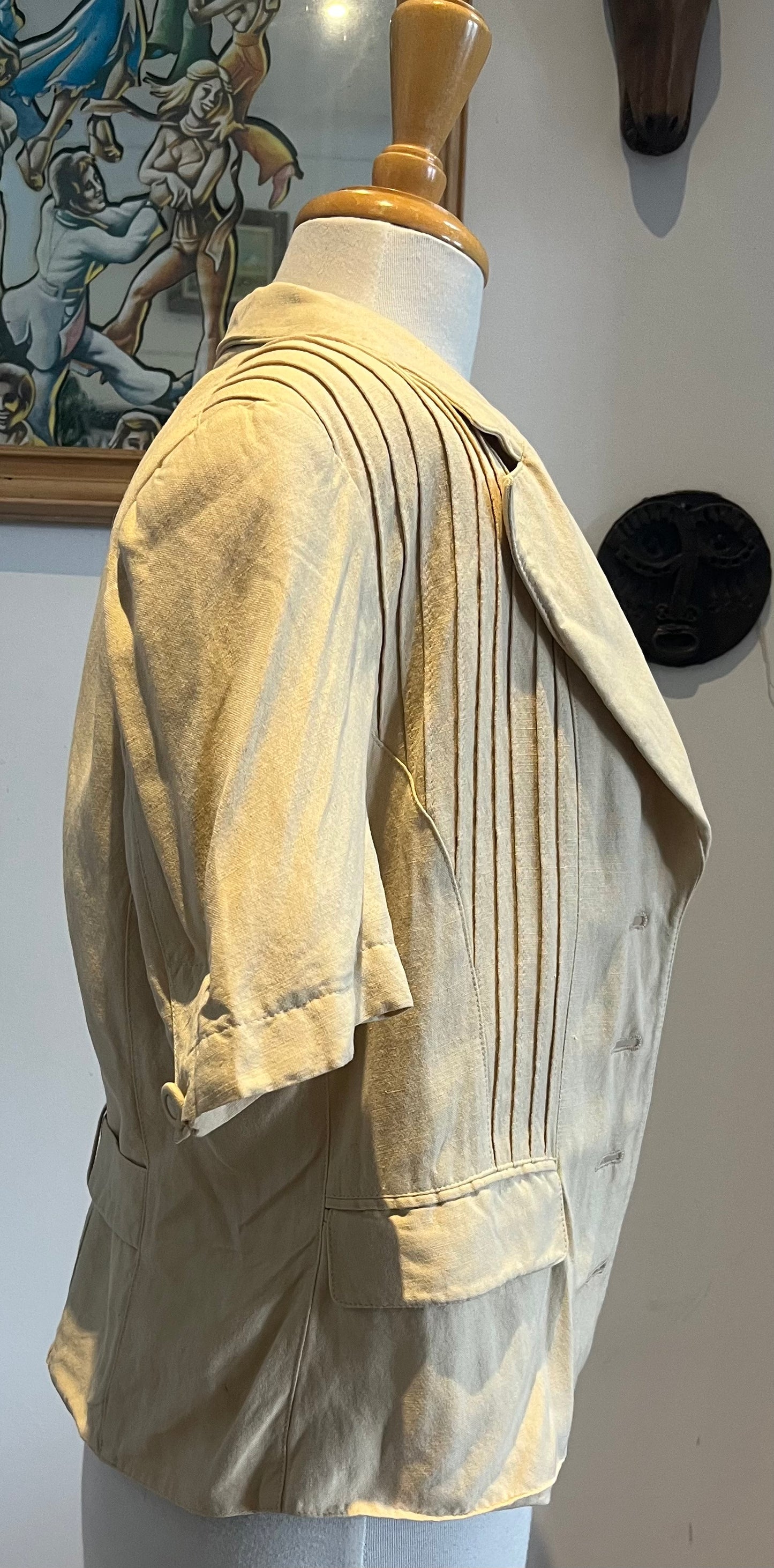 Vintage Mondi Linen Blend Blazer- West Germany