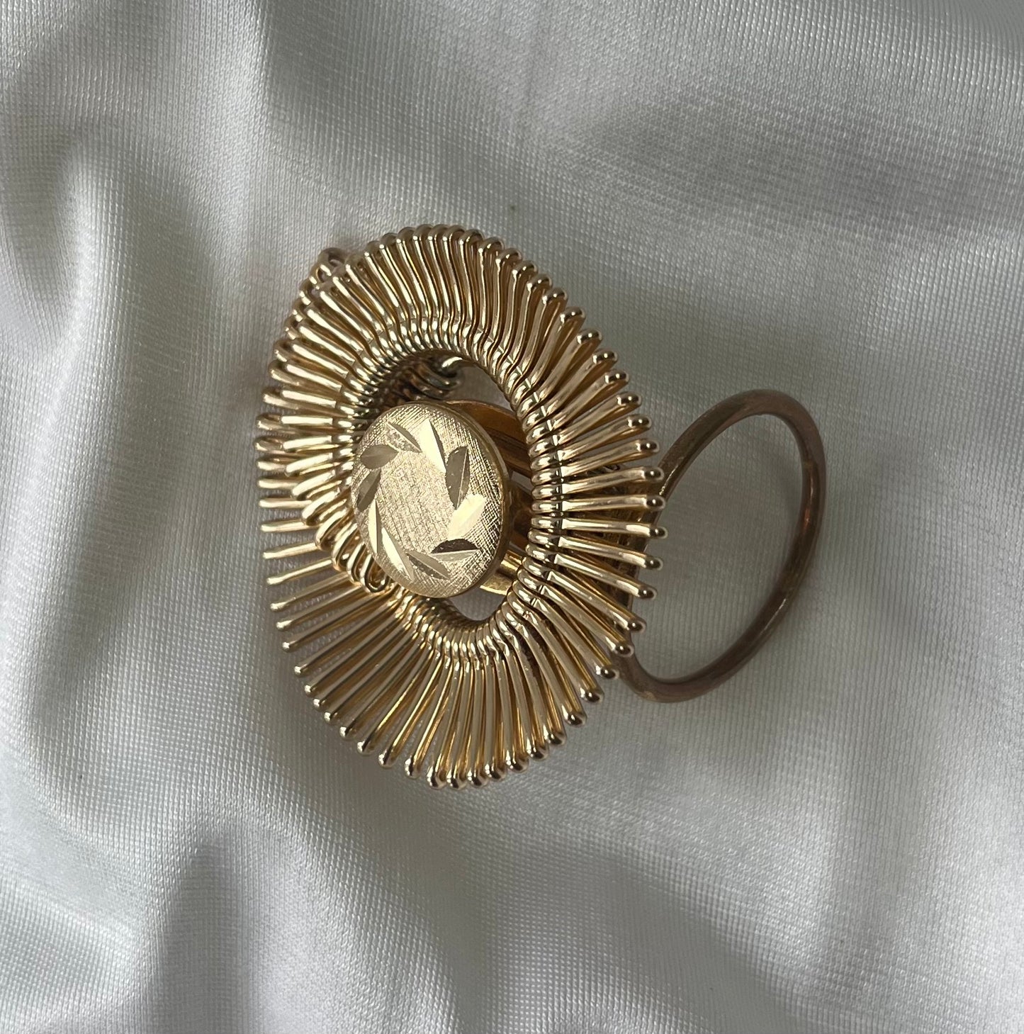 Vintage Gold Sunburst Scarf/Sweater Clip, Western Germany