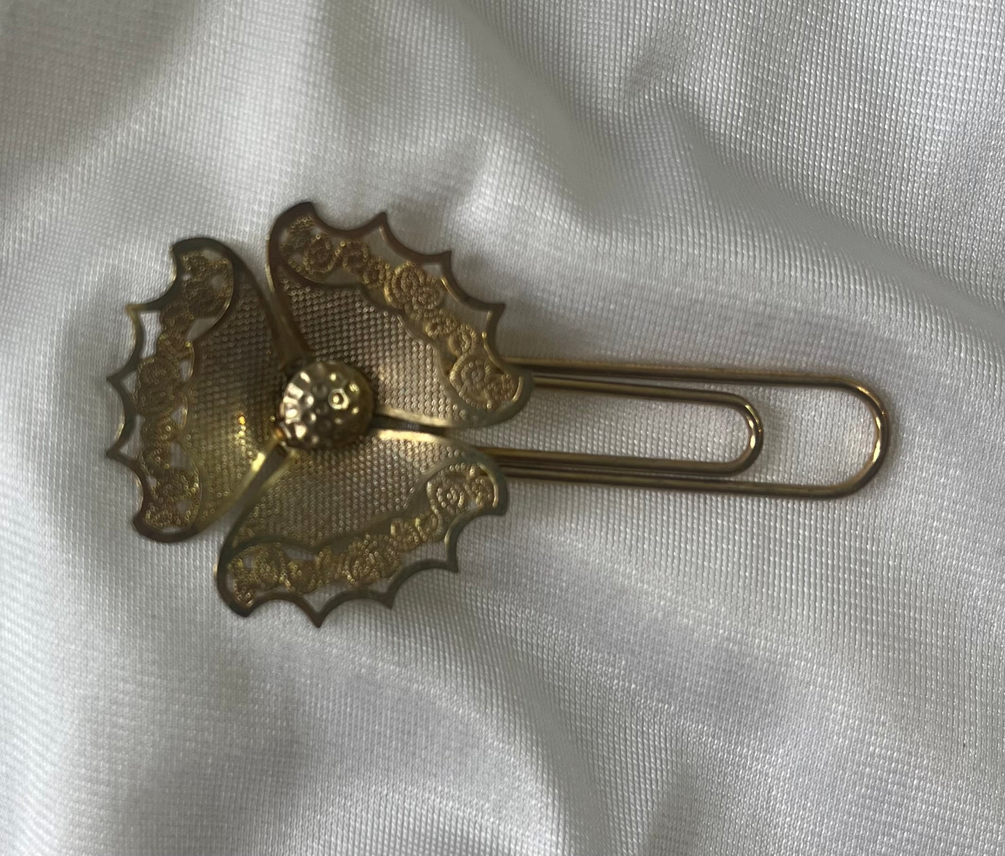 Vintage Gold Tone Victorian Revival Style Scarf Clip