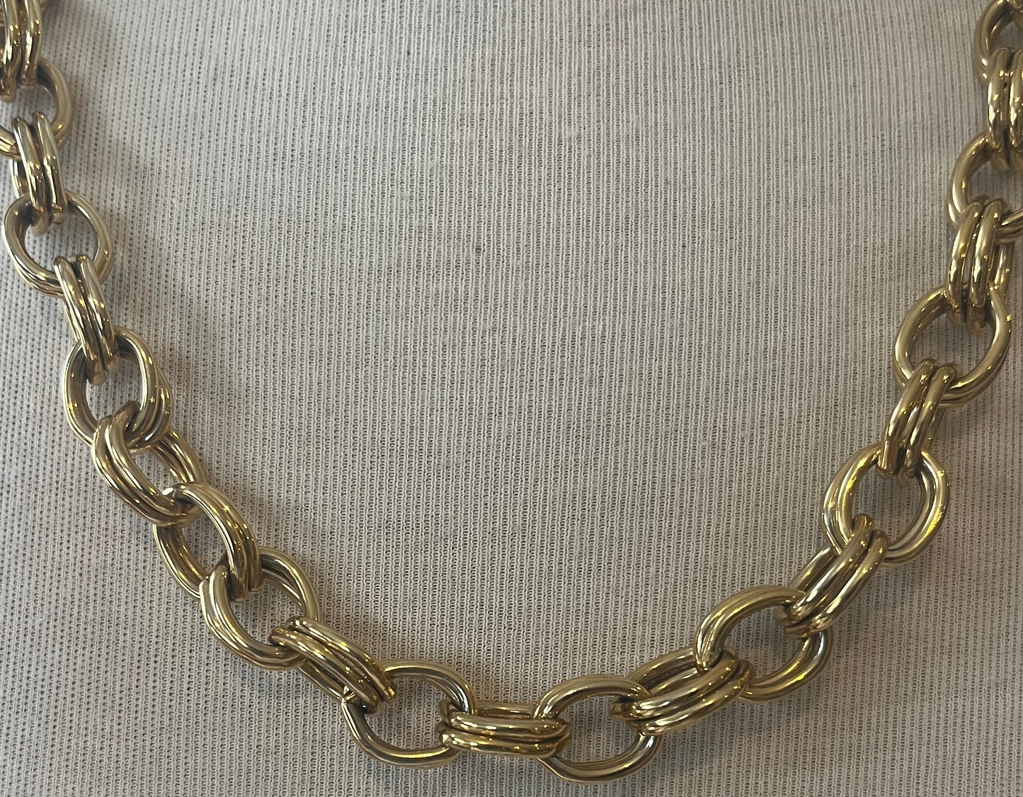 Vintage Erwin Pearl Gold Tone Link Necklace