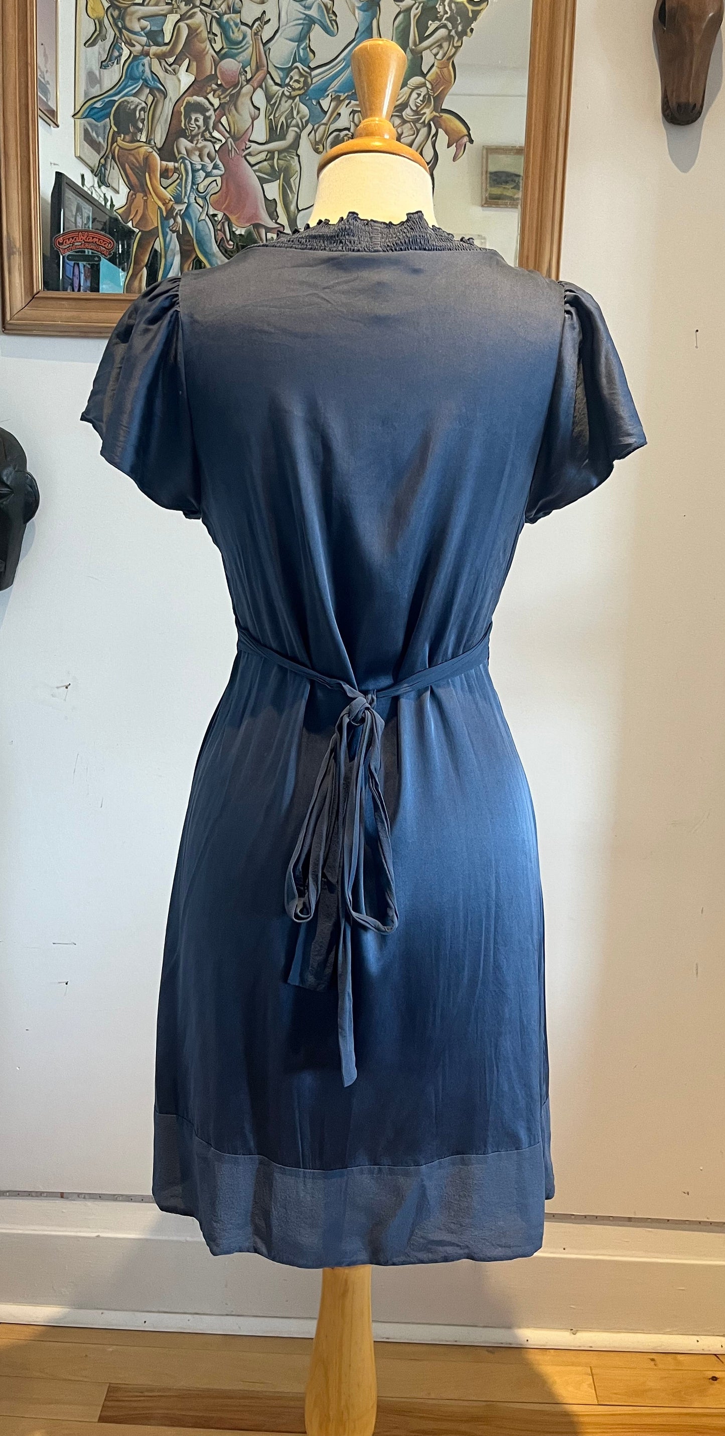 BCBG Max Azria Black Silk Wrap Dress