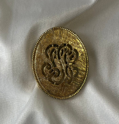Vintage Gold-Tone Filigree Sweater/Scarf Clip