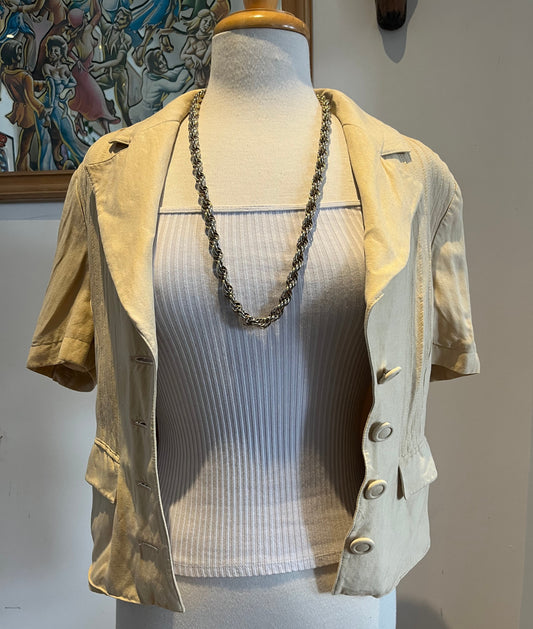 Vintage Mondi Linen Blend Blazer- West Germany