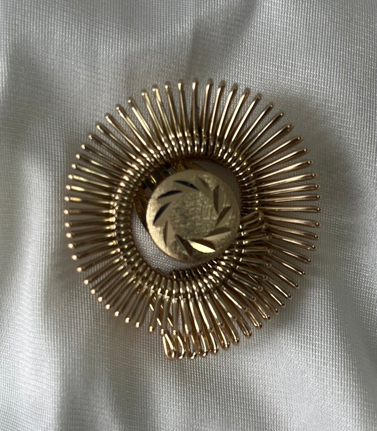 Vintage Gold Sunburst Scarf/Sweater Clip, Western Germany