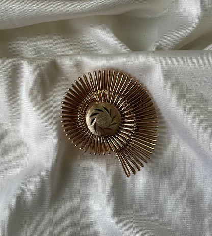 Vintage Gold Sunburst Scarf Clip, Western Germany
