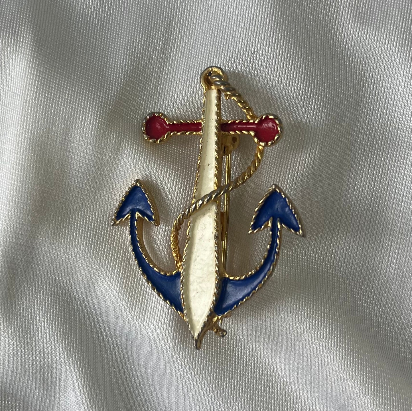 Vintage JJ (Jonette Jewelry) Anchor Brooch