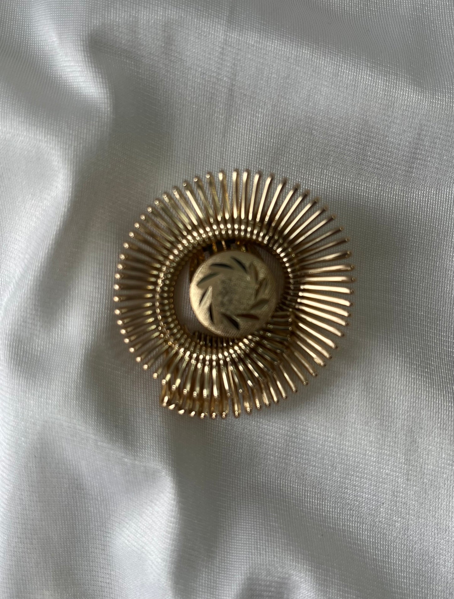 Vintage Gold Sunburst Scarf/Sweater Clip, Western Germany
