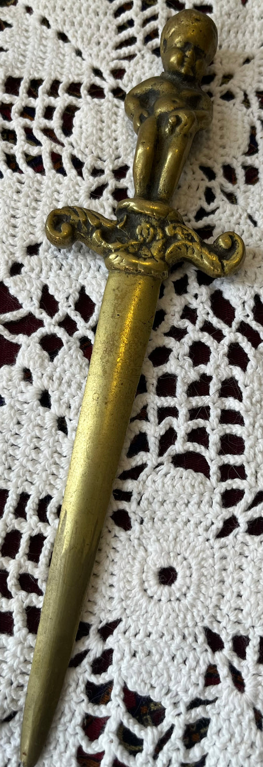 Vintage Brass Manneken Pis Letter Opener