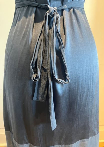 BCBG Max Azria Black Silk Wrap Dress