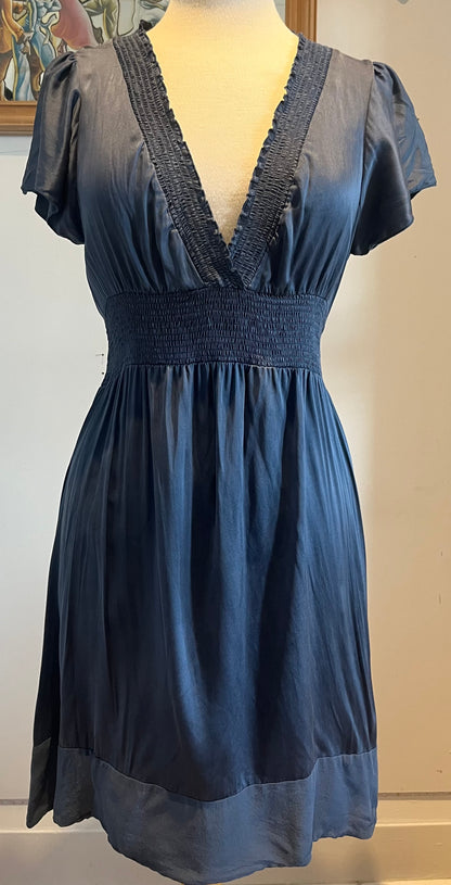 BCBG Max Azria Black Silk Wrap Dress