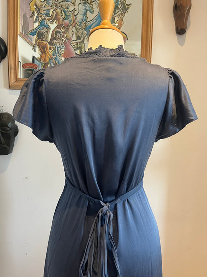 BCBG Max Azria Black Silk Wrap Dress