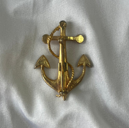 Vintage JJ (Jonette Jewelry) Anchor Brooch