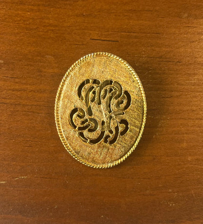 Vintage Gold-Tone Filigree Sweater/Scarf Clip