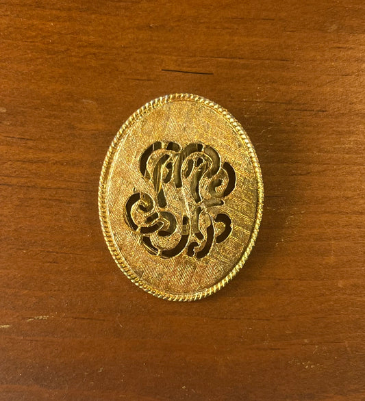 Vintage Gold-Tone Filigree Sweater/Scarf Clip