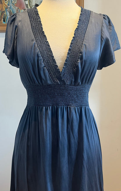 BCBG Max Azria Black Silk Wrap Dress