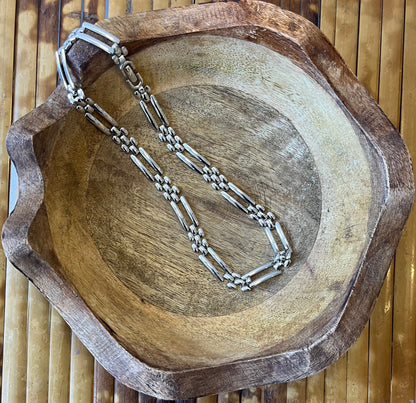 Vintage Monet Silver Tone Link Necklace