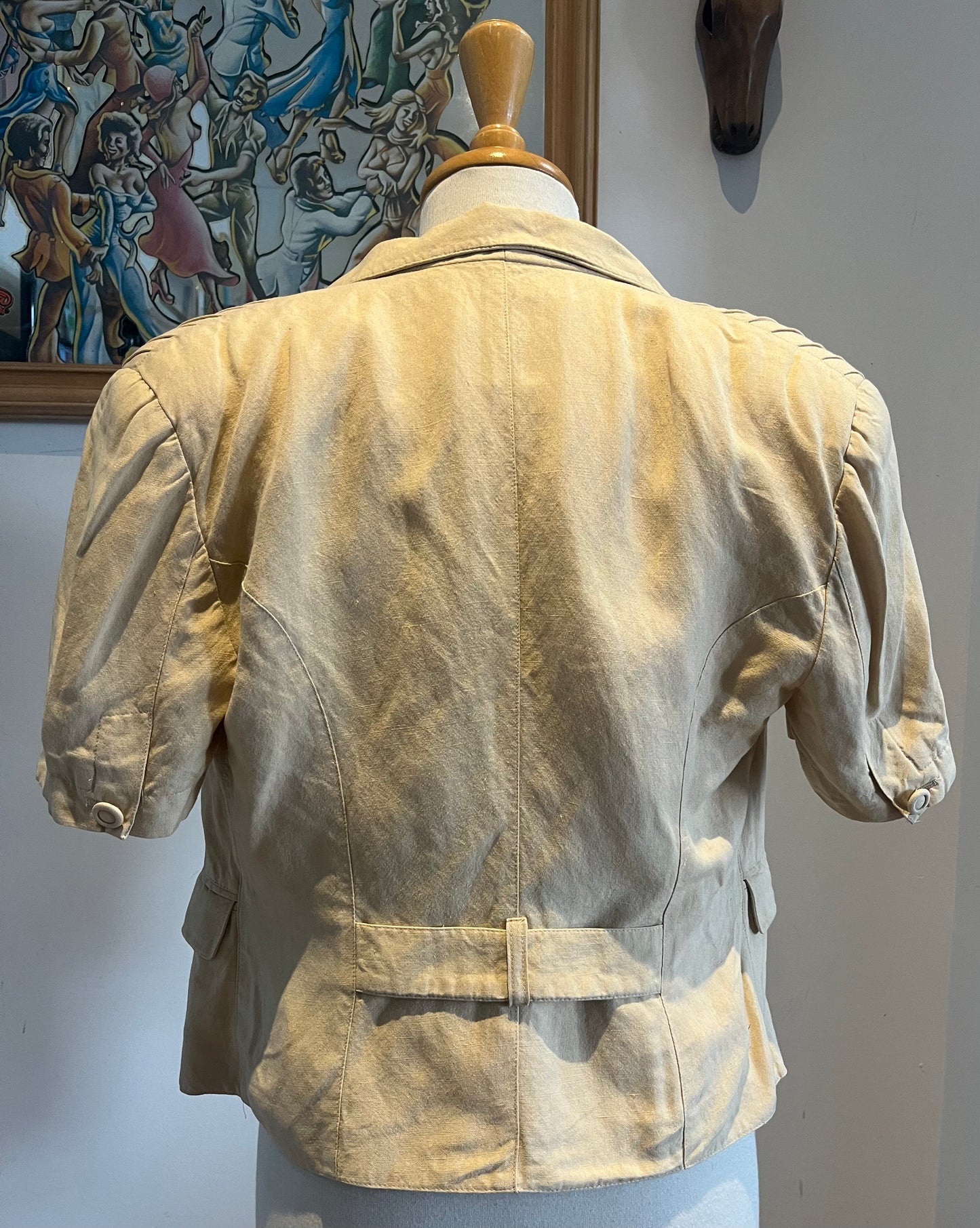 Vintage Mondi Linen Blend Blazer- West Germany