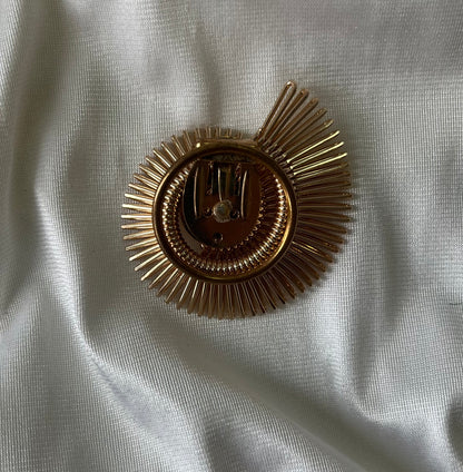 Vintage Gold Sunburst Scarf Clip, Western Germany