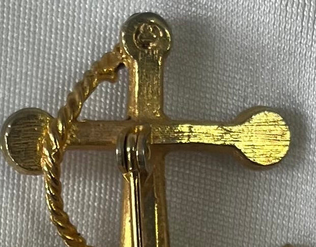 Vintage JJ (Jonette Jewelry) Anchor Brooch