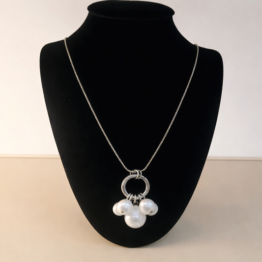 Vintage Anne Klein Pearl Drop Opera Necklace