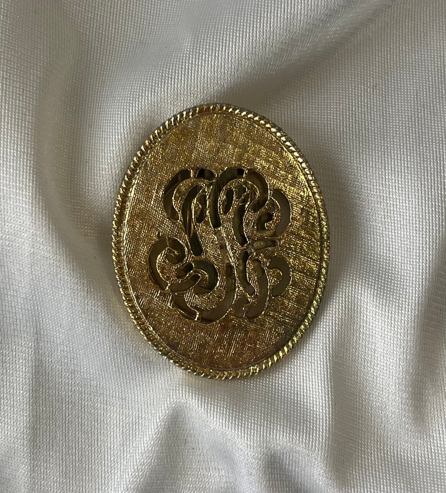 Vintage Gold-Tone Filigree Sweater/Scarf Clip