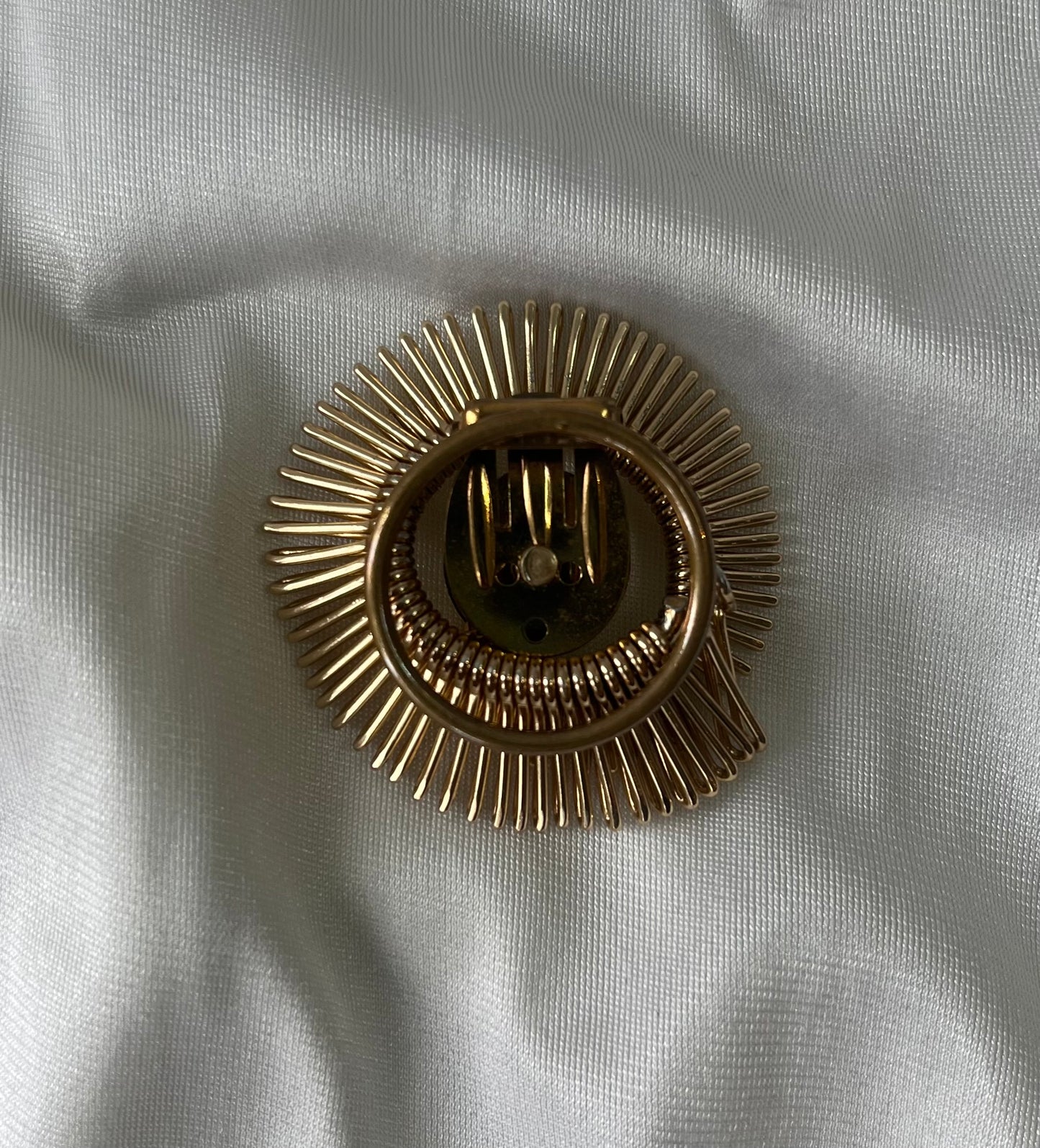 Vintage Gold Sunburst Scarf/Sweater Clip, Western Germany