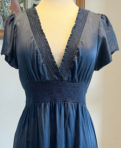 BCBG Max Azria Black Silk Wrap Dress