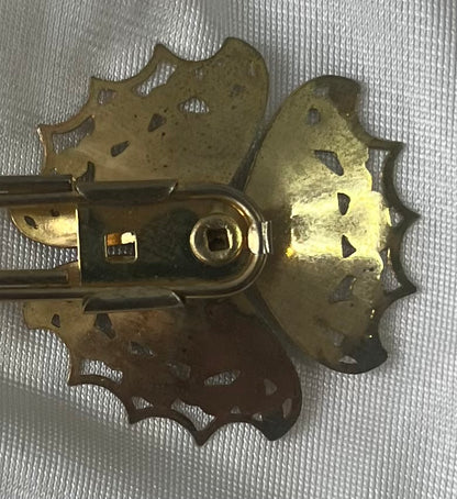 Vintage Gold Tone Victorian Revival Style Scarf Clip