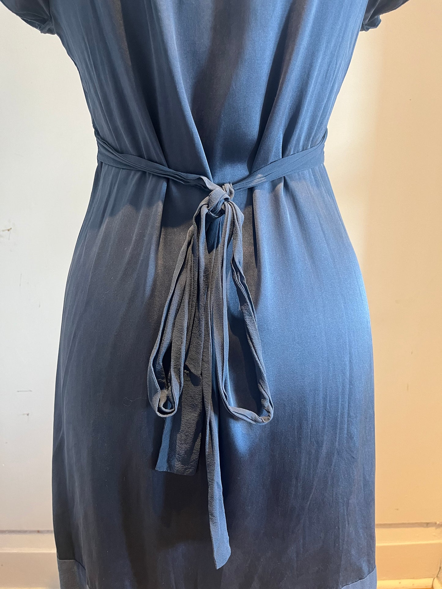 BCBG Max Azria Black Silk Wrap Dress