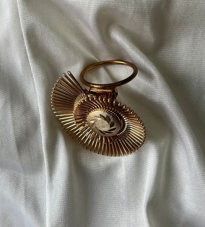 Vintage Gold Sunburst Scarf Clip, Western Germany