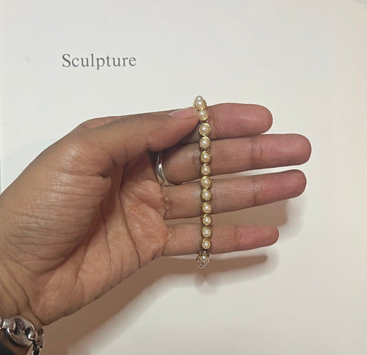 Vintage d’Orlan Gold-Tone Faux Pearl Line Bracelet