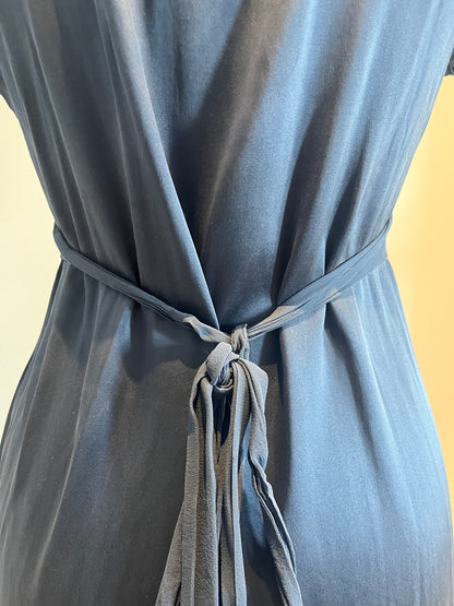 BCBG Max Azria Black Silk Wrap Dress