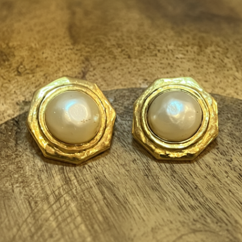 Vintage Chanel Pearl Clip-On Earrings