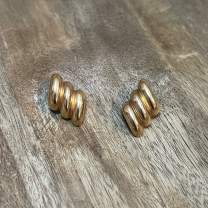 Vintage Christian Dior Gold-Tone Clip-On Earrings
