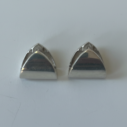 Minimalist Modernist Silver Earrings
