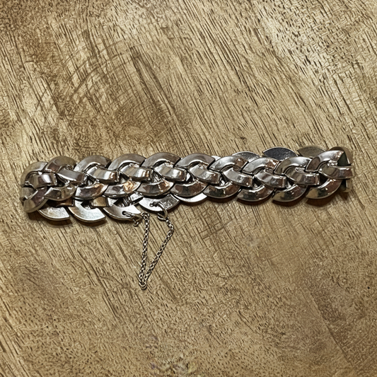 Vintage Trifari Silver-Tone Curb Link Bracelet