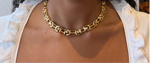 Vintage Nina Ricci Gold-Tone Statement Necklace