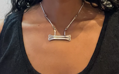 Vintage Nina Ricci Silver Tone Necklace