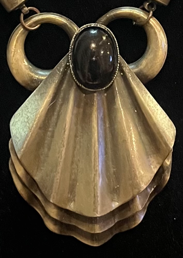 Vintage Avant Garde Necklace Featuring Oversized Shell Pendant