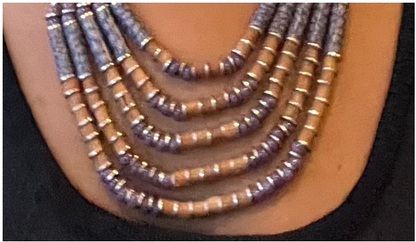 Vintage Multi Strand Beaded Statement Necklace