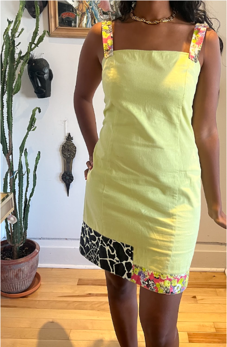 Versace Jeans Yellow Slip Dress